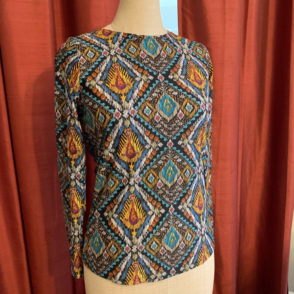 Never worn/with tags Hapari Geometric Patterned Long Sleeve Sun Guard Top
